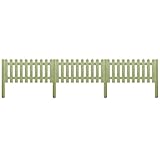 Ancho del listón: 9 cmcerca tiauant Bricolaje Vallas de jardín Paneles de Vallas Valla de Madera con Postes de Pino impregnado 5,1m 130cm 6/9cm vallasAncho del Liston: 9 cm