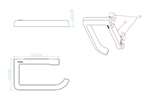 Haceka 1137994 Yoly Toilettenpapierhalter ohne Deckel, Duroplast-Kunststoff, Weiß - 4