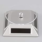 Footprintse Solarbetriebener drehbarer Schmuck Handy Ring Armband Uhr Display Stand-Farbe: grau