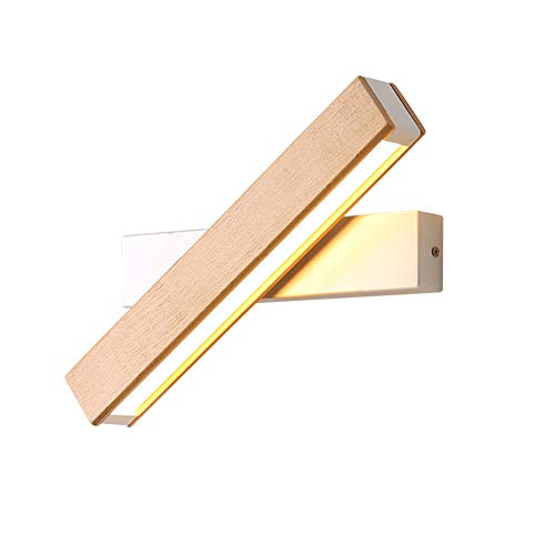 HUAHUO LED Moderne Appliques Murale, Dimmable Acrylique Bois Terminer Créatif Mural Lampe 360° Rotation Bougeoir Light Pour House Intérieur Bureau Restaurant Bedside Café Bar Cuisine Chambre À Coucher