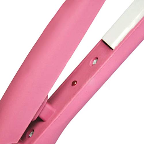 Mini hair straightener Iron Pink Ceramic Electronic Hairs Straightening styling tools Home Use with pink color