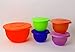 Produktbild Tupperware TUPPERWAREJunge Welle Schüssel 4x550ml orange/lila/grün/blau+1x 2,5l Neonorange