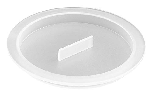 3 Stück Home Xpert Vielzweck-Deckel, Universaldeckel, Glasdeckel, Dosendeckel, milchig-transparent weiß, rund, passt bis Ø 7,9 cm