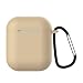 Produktbild Next Generation Light Slimline Airpod 2 Case Schutzhülle Silikon Cover + Skin für Airpod 2 Ladehülle mit Karabinerhake (Cafe Late)
