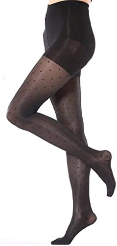 KoolFree Women Medical Grade Graduated Compression Closed Toe Pantyhose Stockings, Travel Flight Nurse Socks, Polka Dot, 18-22mmHg (XL)