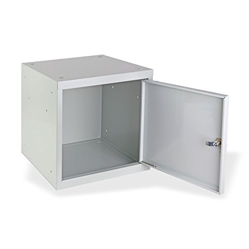 Güde Wertfach-Schließfach/Würfel Spind Metallschrank Zylinderschloss RAL7035 - 3