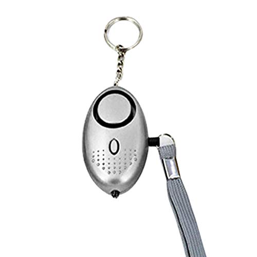 Preisvergleich Produktbild TianranRT 130dB Alarm Schlüsselanhänger LED Licht Notfall Safe Panik Persönlicher Schutz (Silber)