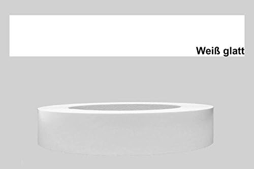 Mprofi MT® (20 m Roll) Pre Glued Iron on Melamine Edging Tape with Hot Melt White Smooth Matt 22 mm