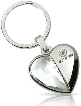 Cadillac CTS Half Clear Crystal Heart Key Chain