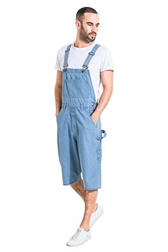 mens denim dungaree shorts