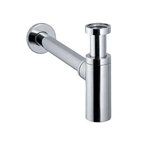 Design Siphon für Waschbecken Geruchverschluss zylindrische Form Messing verchromt