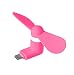 Produktbild MyGadget USB C Mini Ventilator Kühler - Typ C Smartphone Anschluss für OTG fähige Handys wie Samsung Galaxy S9 S8 (Plus), HTC U11, LG V30 G6 - Pink