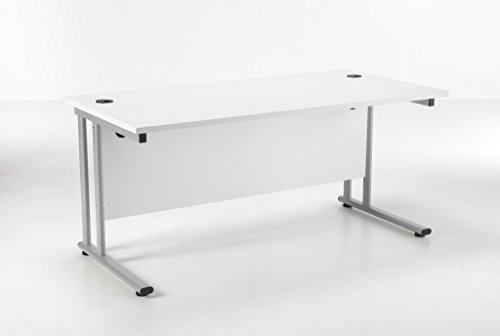 1200-1600 Wide Rectangular Desk - 800mm Deep - 730mm High - Beech/Oak/White Veneer Finish