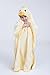 Duck Velour Poncho-Yellow, 63.5 X 76.2 cm, by frenchie Mini Couture.