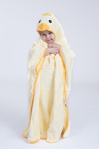 Duck Velour Poncho Yellow, 76 X 76 cm, by Frenchie Mini Couture