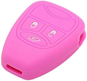 Fassport Silicone Cover Skin Jacket fit for JEEP Remote Key Case CV9750 Pink