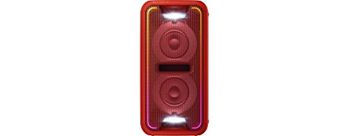 Sony GTK-XB7 leistungsstarkes One Box Party Soundsystem (470 Watt Ausgangsleistung, Extra Bass, Bluetooth, NFC, Licht- und DJ-Effekte) rot