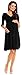 Zeta Ville Women's Pregnancy Maternity Summer Cocktail Jersey Skater Dress 282c, Black, size 20