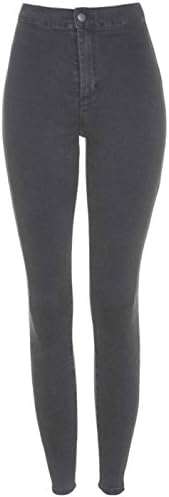 New Ladies High Waisted Super Skinny Stretch Ankle Joni Tube Pencil Jeans Jeggings UK Size 6-16 (UK16/EU44, Light Grey)