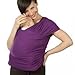 Bamboo Baby Sling Hands-Free Carrier and One-Size-Fits-All Wrap with Matching Carry Bag for Newborns Infants and Toddlers to 35 Lbs (Purple)