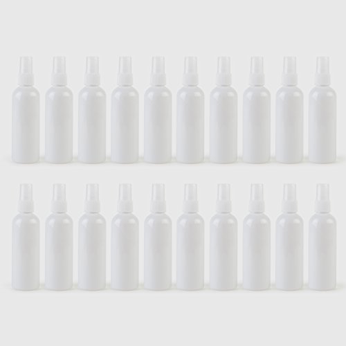 Tosnail 20 Stück 100 ml Sprühflaschen mit Fingerzerstäuber, Plastikflaschen mit Pumpsprüher, Kunststoffflaschen aus HDPE mit Zerstäuber, 4*14,5 cm