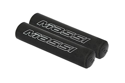 Massi Silicone Shiny Puños de Bicicleta, Unisex Adulto, Negro, Unico