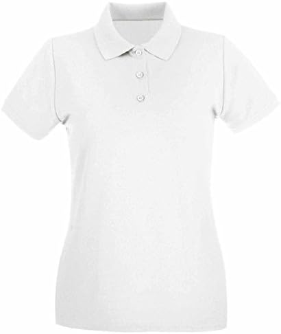 Ladies Classic Pique Polo Shirt White 22