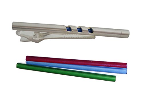 925er Silbernadel Krawattenhalter mit 4 Farbmöglichkeiten Muranoglas blau rot grün Auswechselbar!!