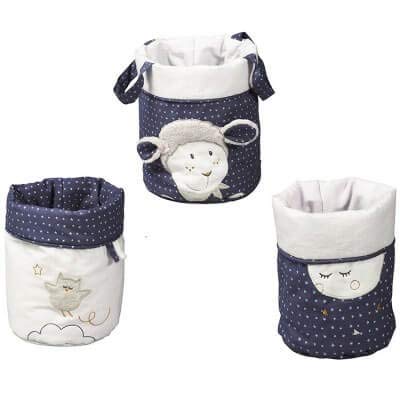SAUTHON BABY DECO Lot de 3 paniers de rangement Merlin - Sauthon