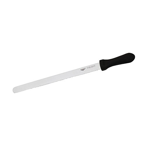 Paderno 18029-36 - Cuchillo de pastelería (acero con tratamiento subcero, 36 cm), color negro