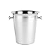 Produktbild Eiskübel, Eiswürfelbehälter, mit Klemme und Deckel, doppelt isoliertem dickem Edelstahl, Wein, Bartheke für Grillparty, Goldener silberner (Color : Silver, Size : 2L)