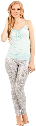 Adriana Arango Women Top Leggins Sleepwear Set Green Large #7537
