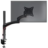 Este soporte es adecuado para pantallas y televisiones compatibles con las normas de montaje VESA 100x100 y VESA 75x75 (la distancia vertical y horizontal de los tornillos de la parte trasera de la pantalla debe ser de 10 cm o 7,5 cm). La pinza tiene una apertura máx. de 68 mm. La pinza ofrece una excelente estabilidad. En función del modelo, la extensión para monitor cambia ligeramente adaptándose al peso total de la instalación. Extensiones de diferentes dimensiones disponibles por separado.