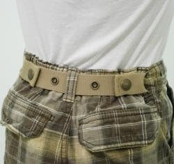 Adjustable Belt for Toddlers and Babies - Dapper Snappers Toddler Belt - Tan