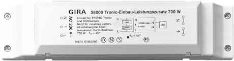 Preisvergleich Produktbild Gira 038000 Leistungszusatz Tronic 100, 700 W Elektronik