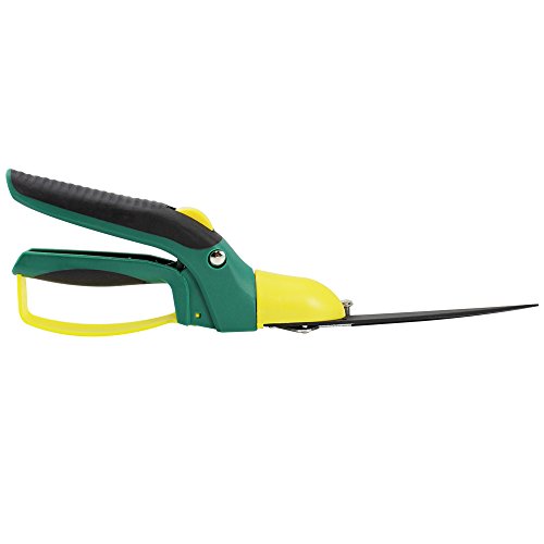 COM-FOUR® Rasenschere Handgrasschere Grasschere mit 360° drehbaren Klingenkopf - 7