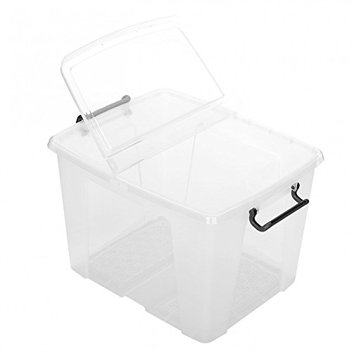 Aufbewahrungsbox, Aktenbox STORE MASTER mit Nutzvolumen 40 Liter und Faltdeckel. Maße 50 x 39,5 x 32 cm - 2
