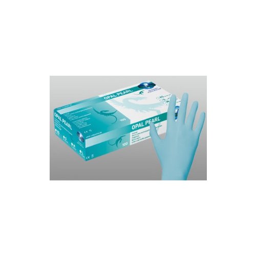 Unigloves Nitril-Handschuhe türkis puderfrei - OPAL PEARL - 100 Stck. (Größe: 6-7 / S)