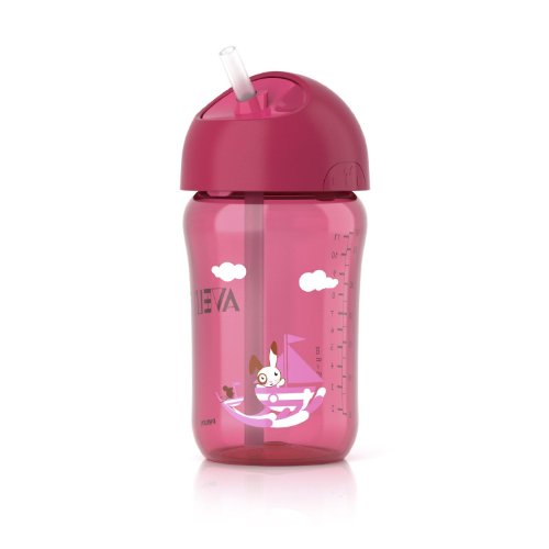 Philips AVENT SCF762/00 - Strohhalm Becher 340ml 18+Mon., Farbe rosa