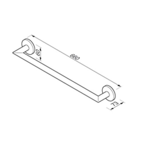 GEESA Circles Handtuchhalter Wandhantuchhalter Handtuchstange Badetuchstange 60 - 2