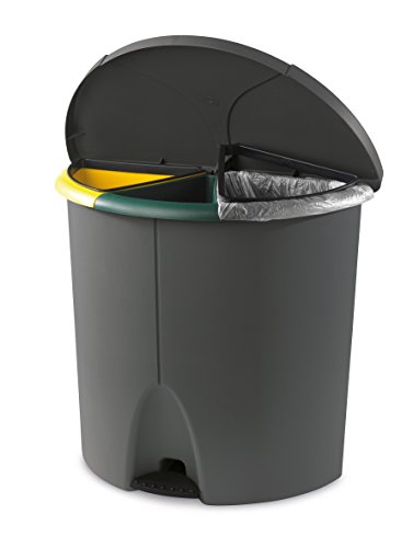 XL Alpfa Müllsortiersystem Trio Bin 2 mal 17 Liter + 1 mal 6 Liter Inhalt - Qualität Made in Europe