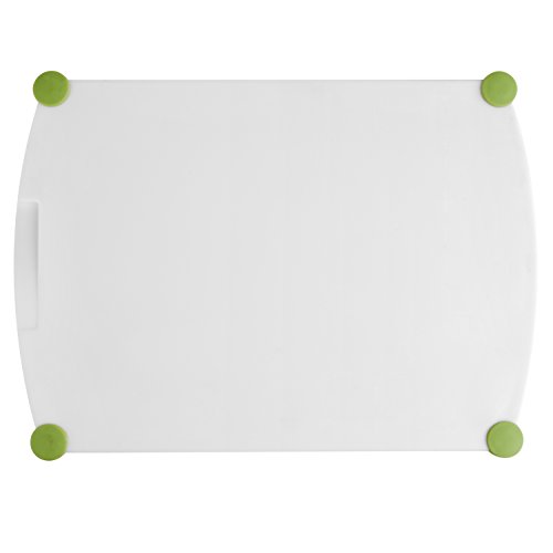 Emsa 514453 Schneidebrett, Saftrille, Kunststoff, 35 x 25 cm, Weiß/Grün, Perfect Cut - 2