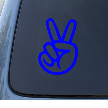 Símbolo de la Paz – Mano – Coche, Camión, portátil, vinilo adhesivo # 1111