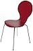 Produktbild Tenzo 680-028 FLOWER 4-er Set Designer Stühle, Schichtholz lackiert, matt, Untergestell Metall, verchromt, 87 x 46 x 57 cm, rot