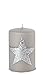 Produktbild Stumpenkerzen Star (110/60 mm - sand-silber, 1)