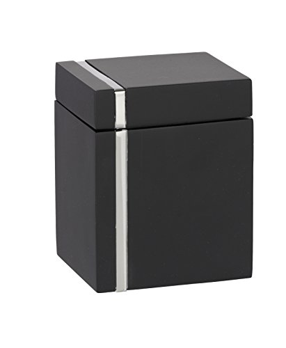 WENKO 20465100 Universaldose Noble Black - Kosmetikdose, Polyresin, 8 x 9.9 x 6.9 cm, Schwarz