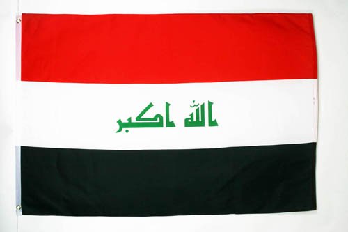 FLAGGE IRAK 150x90cm - IRAKISCHE FAHNE 90 x 150 cm feiner polyester - flaggen AZ FLAG
