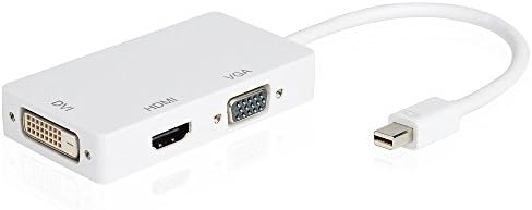 efans 3 in 1 DisplayPort Thunderbolt Mini DP To HDMI DVI VGA Display Port Adapter Cable for Nootbook Apple Mac Book MacBook Pro MacBook Air Mac mini Surface pro 1 2 3, ThinkPad X1 (Black)