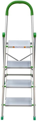 WSSF- Ladders stools Aluminum Alloy 4 Step Ladder With Handle Grip Non-Slip Tread Portable Foldable Stepladder Stool Household Multifunction Compact Kitchen Stool Garden Tool DIY Safety Ladders,46.5*78.5*147cm