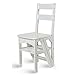 Produktbild Li jing home Stuhl Heim-Multifunktions-Leiter Hocker Dual-Zweck-Massivholz Klappstuhl Leiter Leiter Klettern Bambus Produktion langlebig Gute Tragfähigkeit (Color : Weiß)
